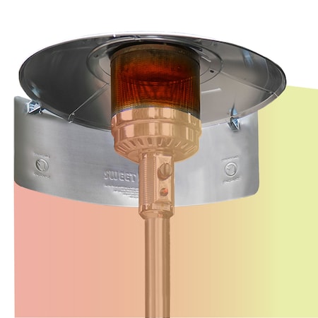 Sweet Heat Original, Patio Heat Reflector 32"x12" Aluminum Heat Reflector for Round Top Heaters SHOG-RTL-ZORO